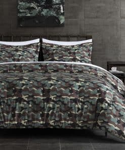 Juego de Ropa de Cama Militar de Camuflaje Verde Ejército