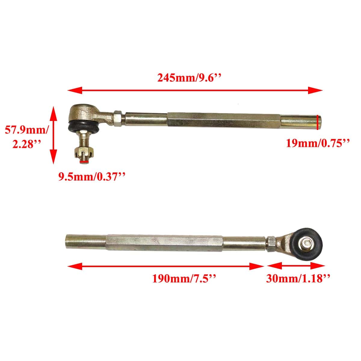 Kit de Eje Ajustable para Barra de Dirección para Go Kart - Imagen 4