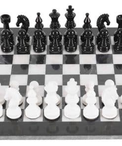 Juego de Ajedrez Marblous Krafts de 15 Pulgadas en Blanco y