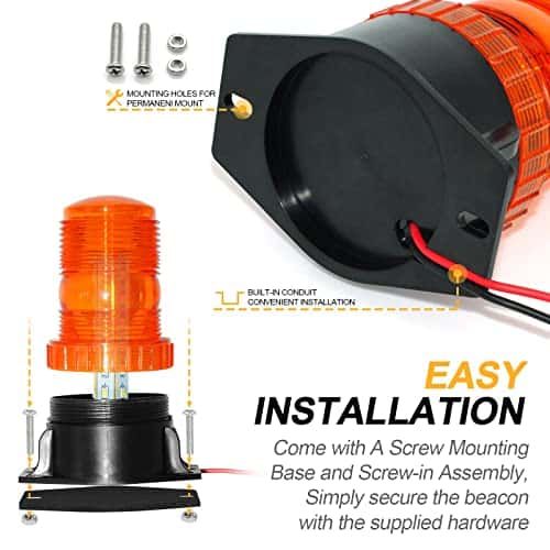 Luz estroboscópica ámbar para montacargas eTzone de 30 LED - Imagen 6