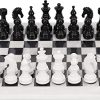Juego de ajedrez Marblous Krafts de 15 pulgadas Blanco y