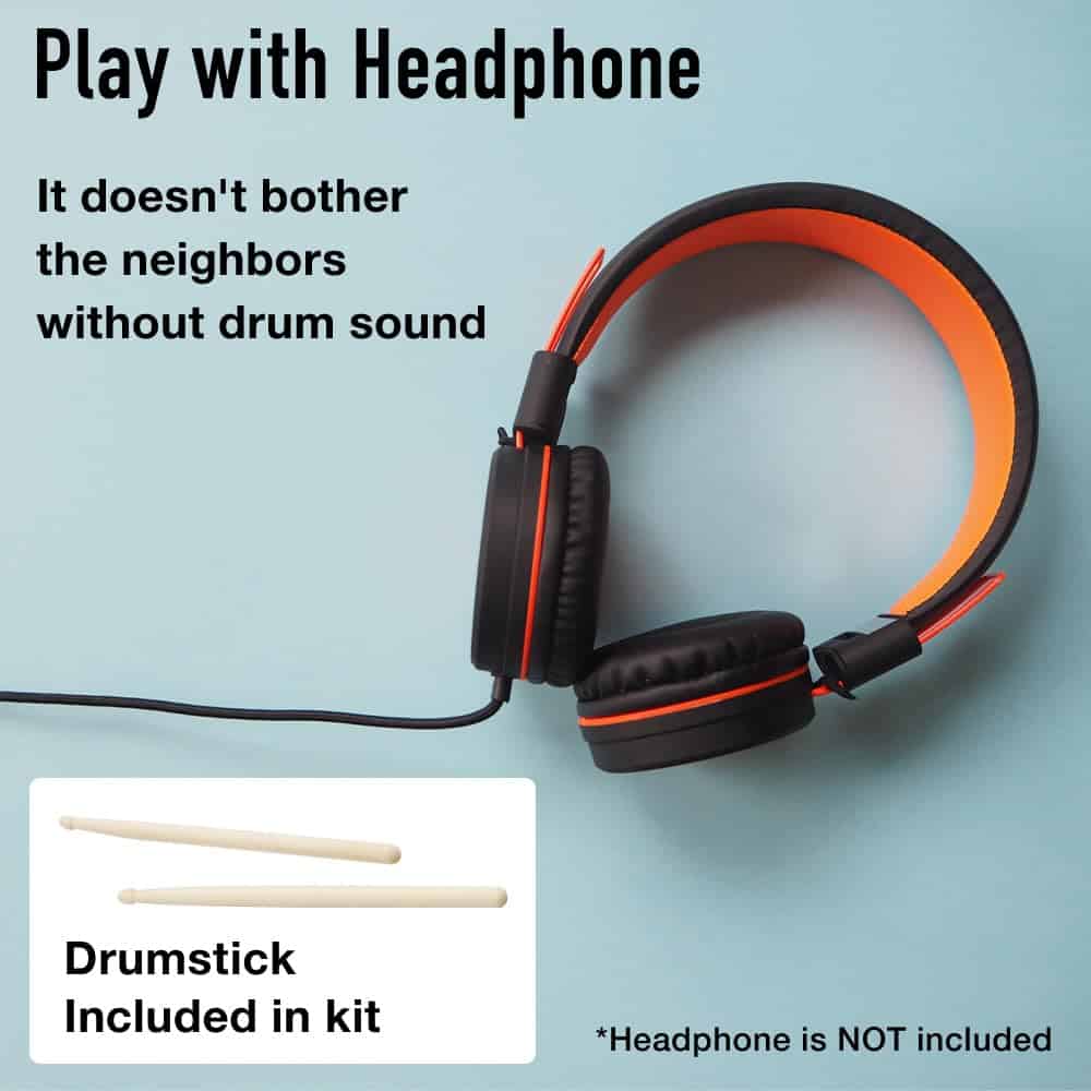 Set de Batería Electrónica de 9 Pads con Altavoz - Imagen 6