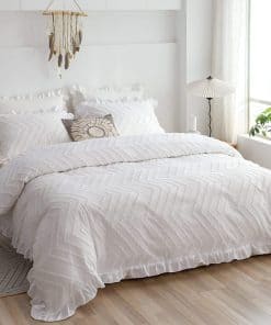 Fundas Nórdicas Boho BAHALDEN King Blanco, Suaves y