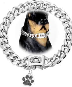 Collar de cadena de perro LuxLife Cuban Link 12mm con