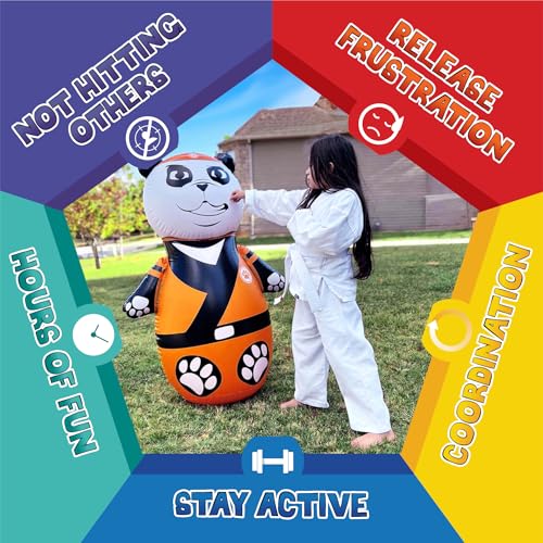 INFLATABLE DUDES Panda 47 Pulgadas - Saco de Boxeo para - Imagen 8