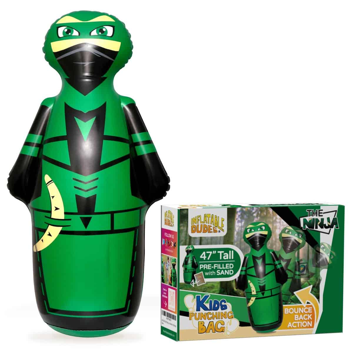 INFLATABLE DUDES Ninja 47 Pulgadas - Bolsa de Boxeo para