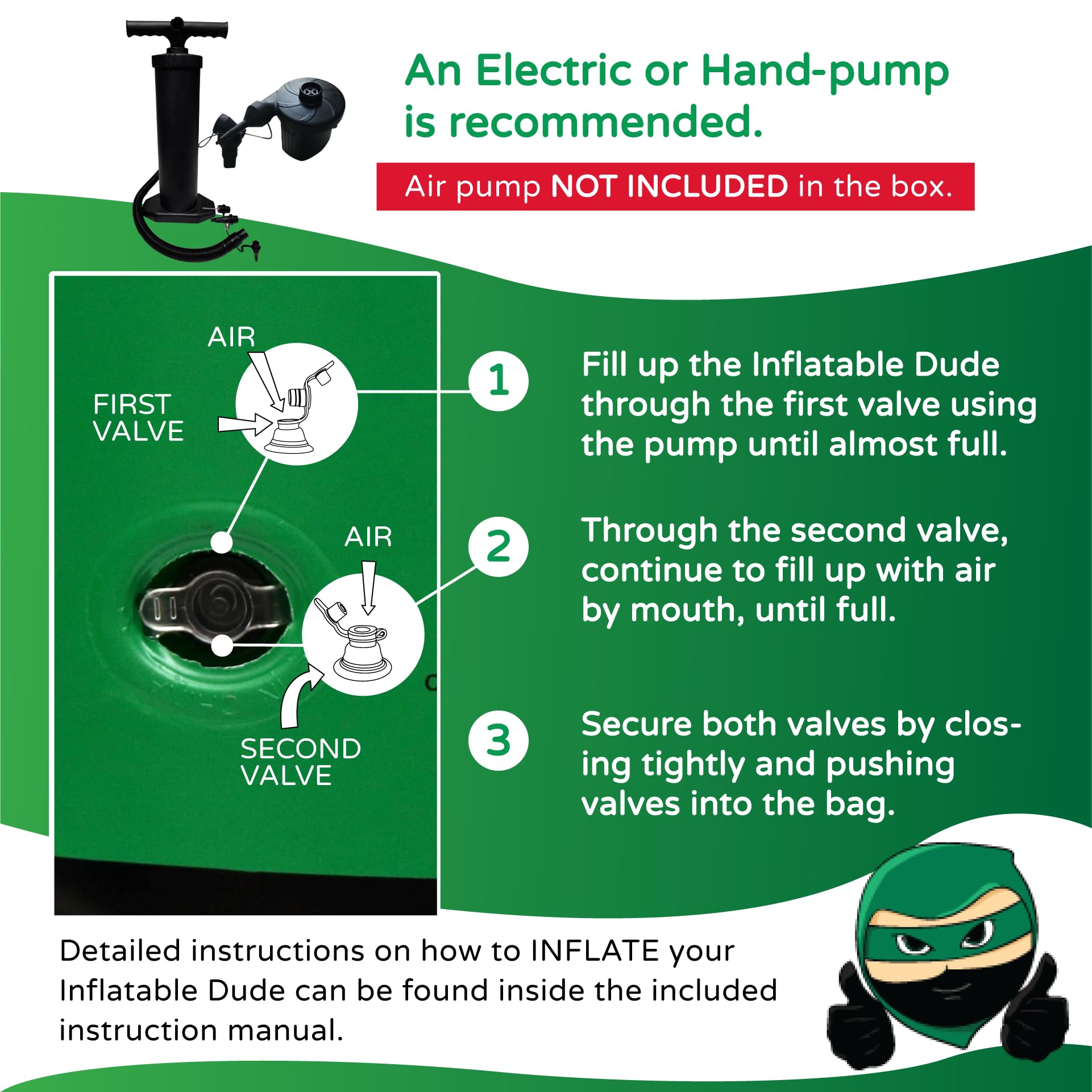 INFLATABLE DUDES Ninja 47 Pulgadas - Bolsa de Boxeo para - Imagen 9