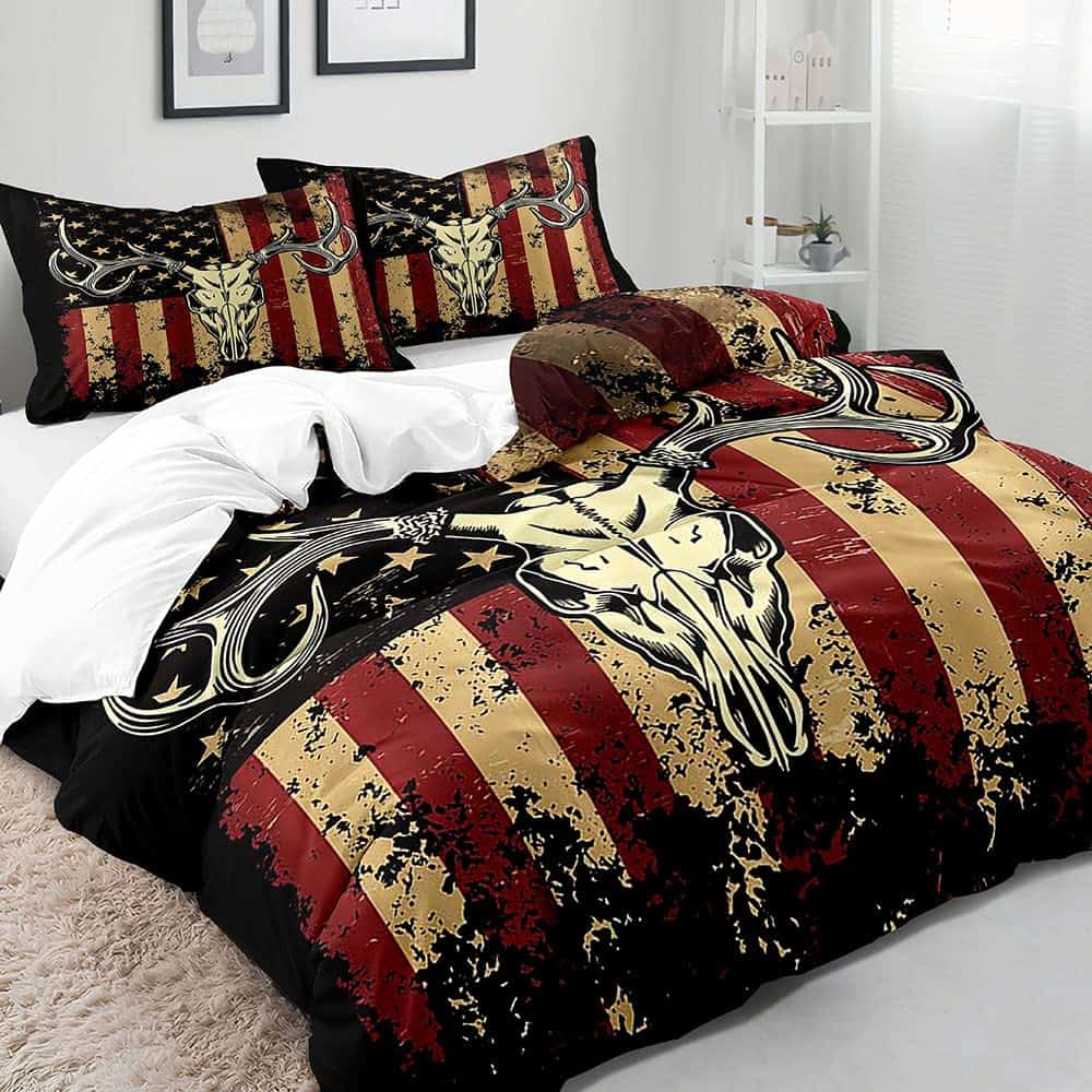 VIVIHOME Juego de Funda Nórdica con Calavera de Ciervo - Imagen 4