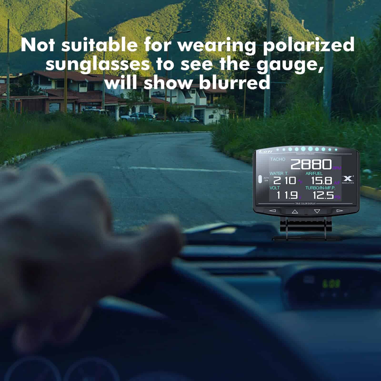 Lufi X1 Medidor de Pantalla OBD2, Medidor de Tensión, - Imagen 4