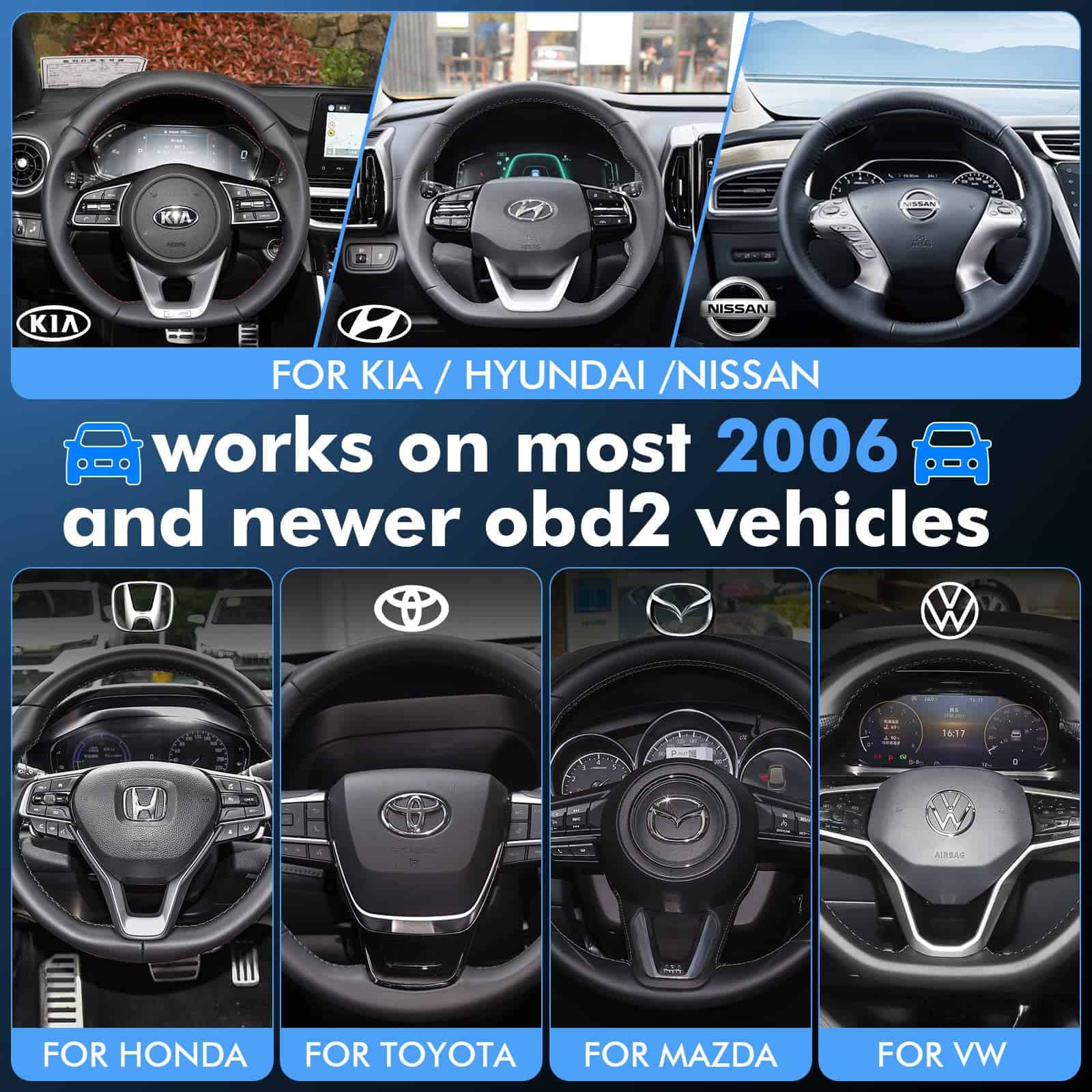 Lufi X1 Medidor de Pantalla OBD2, Medidor de Tensión, - Imagen 7