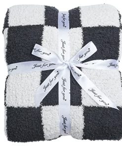 Manta de Cuadros Ultra Suave y Acogedora, Manta Reversible