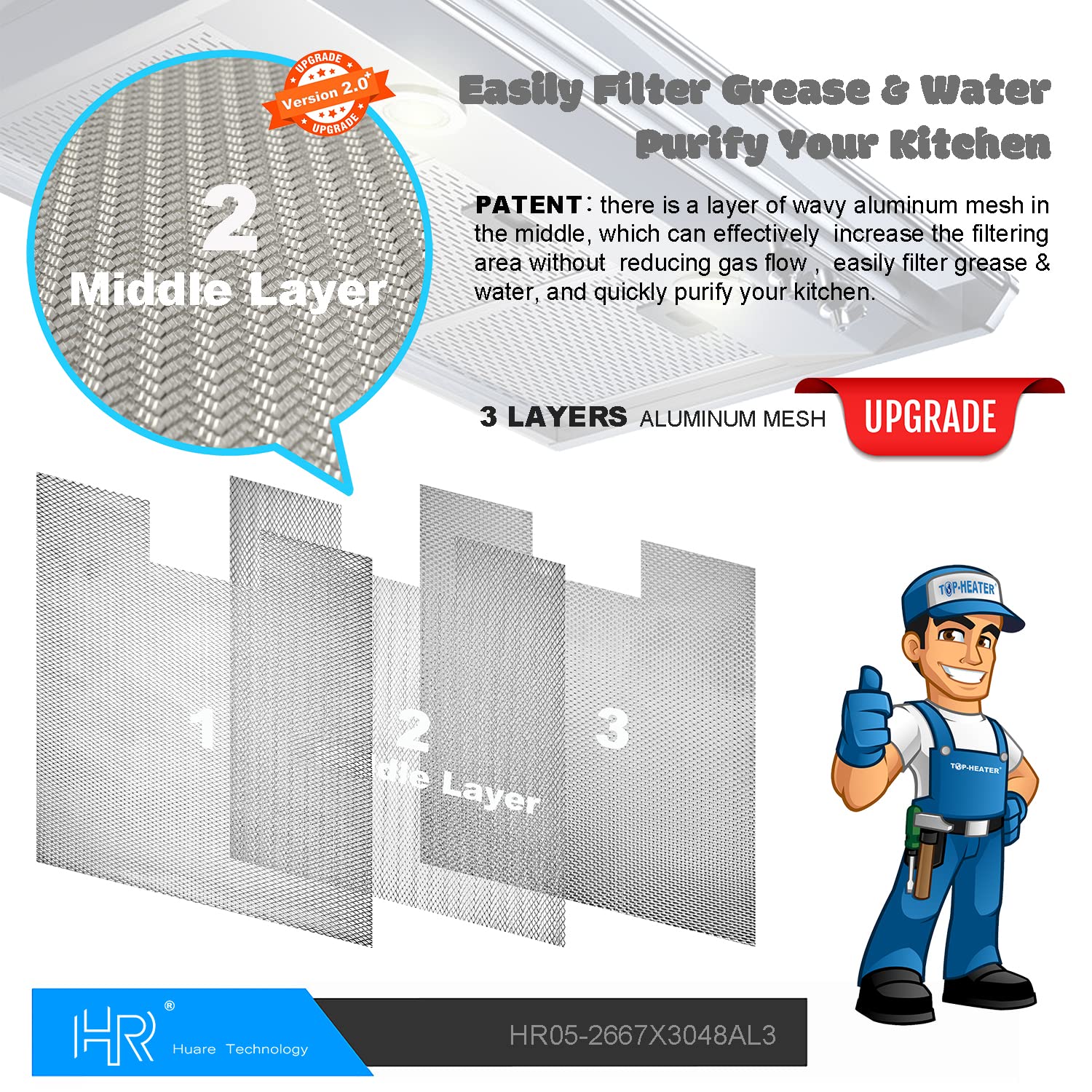 Filtro de campana de cocina W10169961A actualizado, - Imagen 8