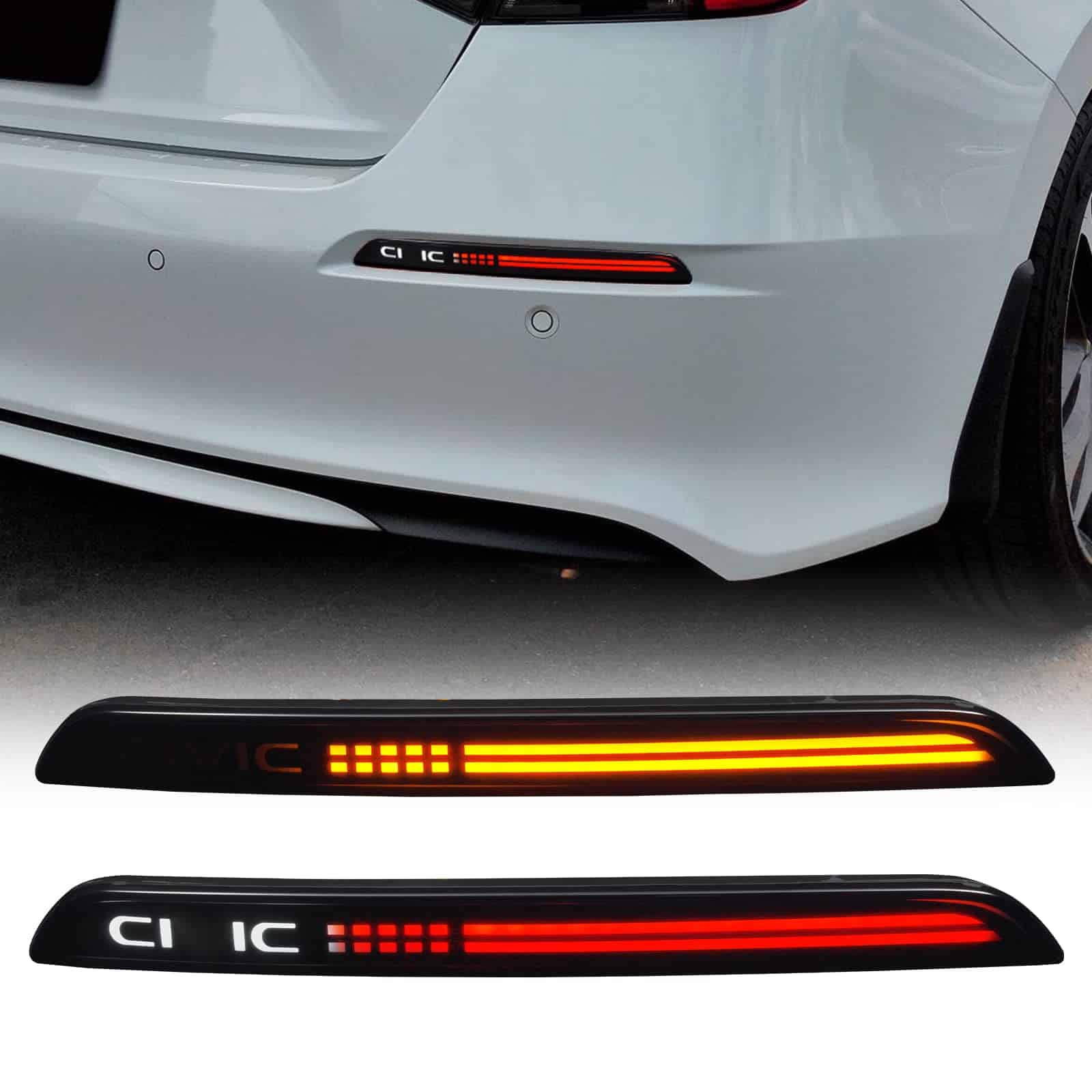 Reflejantes de parachoques trasero para Honda Civic 2022