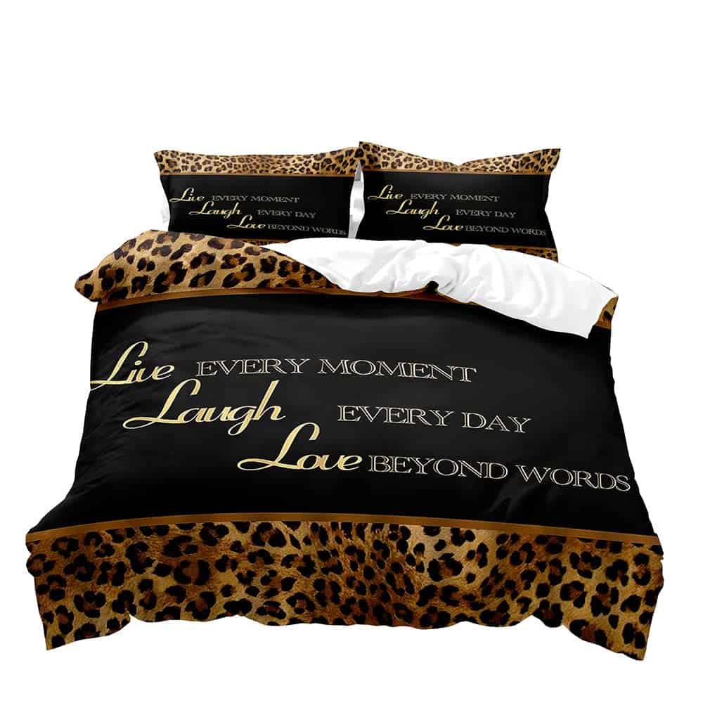 Juego de Funda Nórdica de Estampado de Leopardo VIVIHOME de - Imagen 3