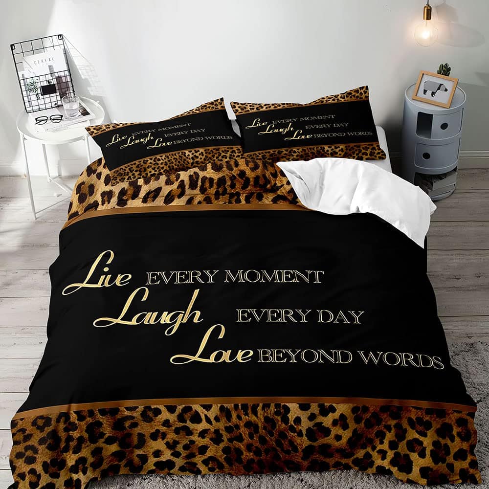 Juego de Funda Nórdica de Estampado de Leopardo VIVIHOME de