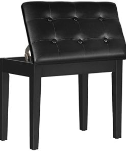 HOOBRO Banco de Piano con Cojín Acolchado y Compartimento