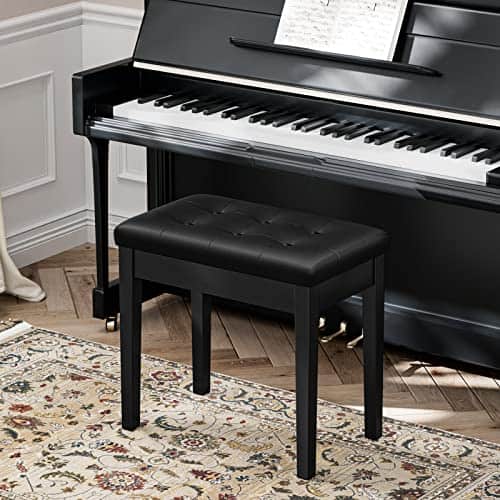 HOOBRO Banco de Piano con Cojín Acolchado y Compartimento - Imagen 7