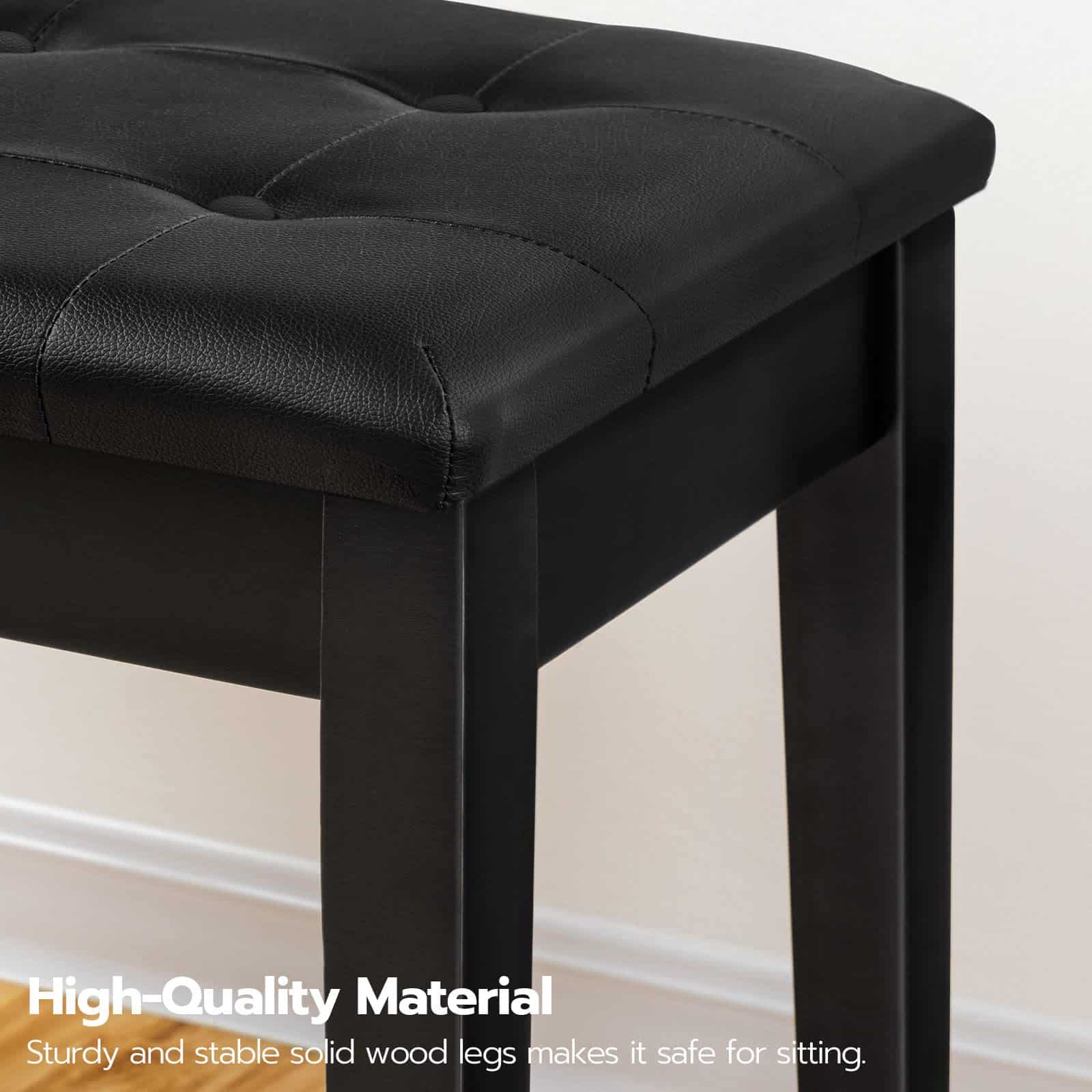 Banqueta de Piano HOOBRO con Cojín Acolchado y - Imagen 8