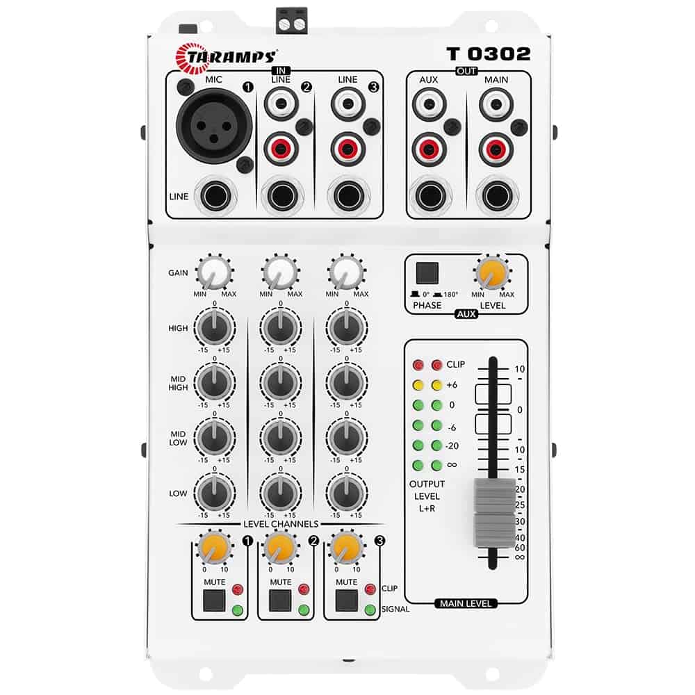 Mezclador de Audio Profesional Taramps T 0302 4-Banda