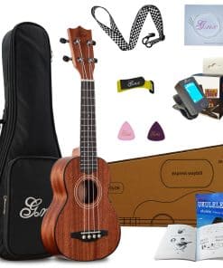 GMX Ukelele Soprano de Caoba Natural para Principiantes