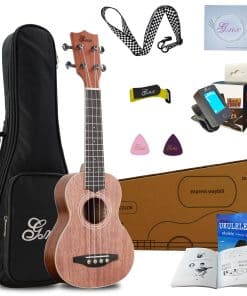 Ukulele Soprano GMX Color Natural de Caoba Ukelele para