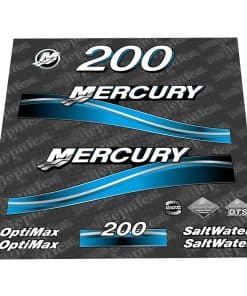 411 Calcomanías de reemplazo no originales para Mercury 200