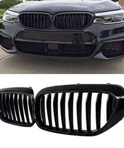 Parrilla delantera negra brillante TMAPCCTUNING de una