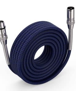 Cable XLR 150ft, Ciwoda de Nylon Trenzado Multicolor