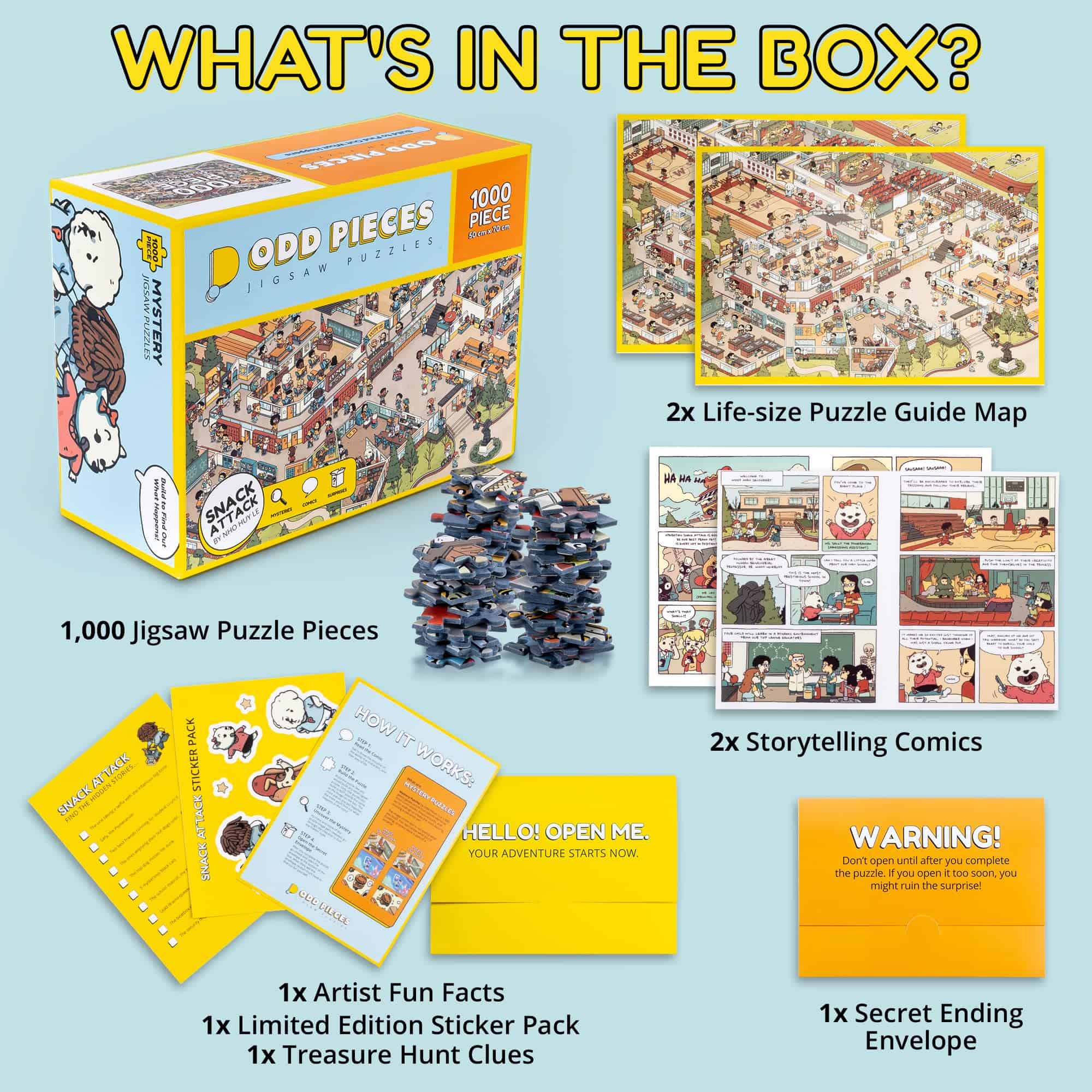 Rompecabezas Misterioso Odd Pieces-1,000 Piezas Puzzle - Imagen 5