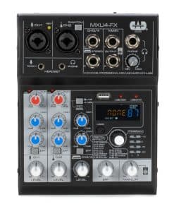 Mezclador de 4 Canales CAD Audio MXU4-FX con Interfaz USB y