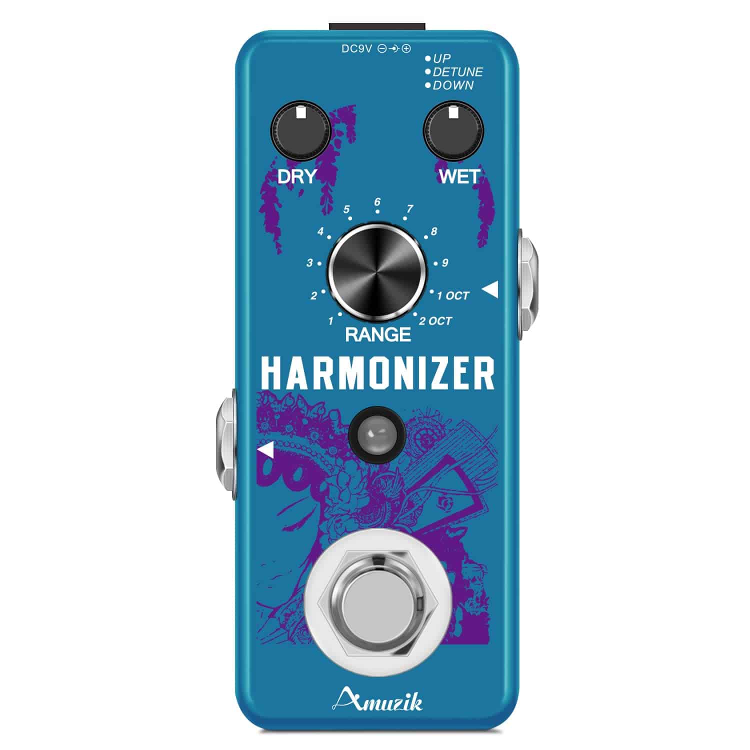 Pedal de Efecto Armonizador Amuzik Octavador Pedal de