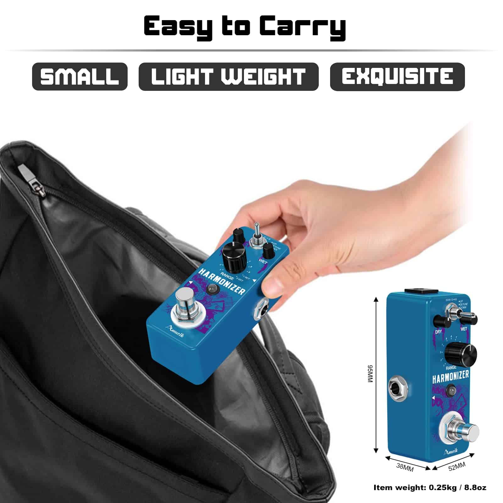 Pedal de Efecto Armonizador Amuzik Octavador Pedal de - Imagen 8