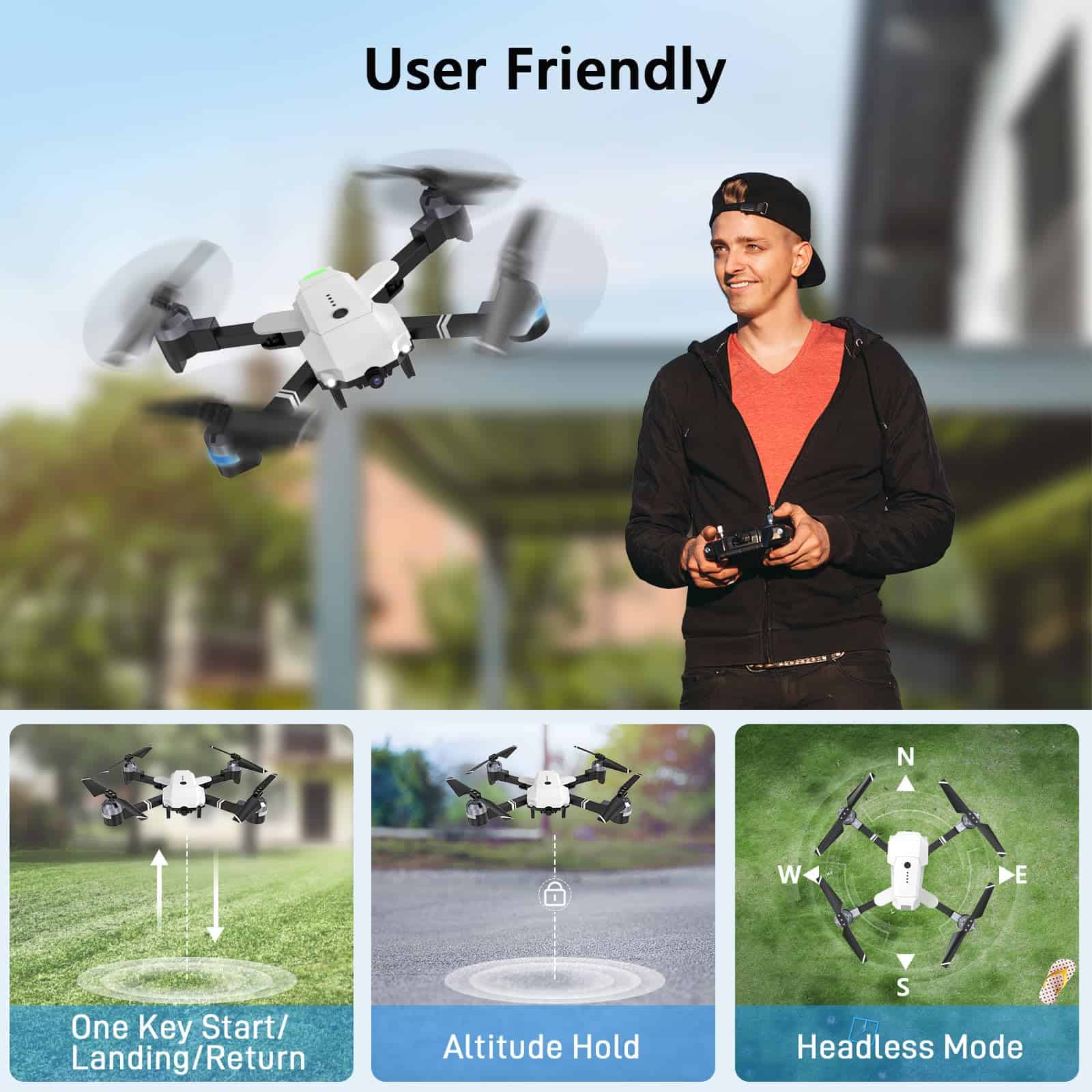 Drones ATTOP con Cámara para Adultos - Drone FPV 1080P con - Imagen 3