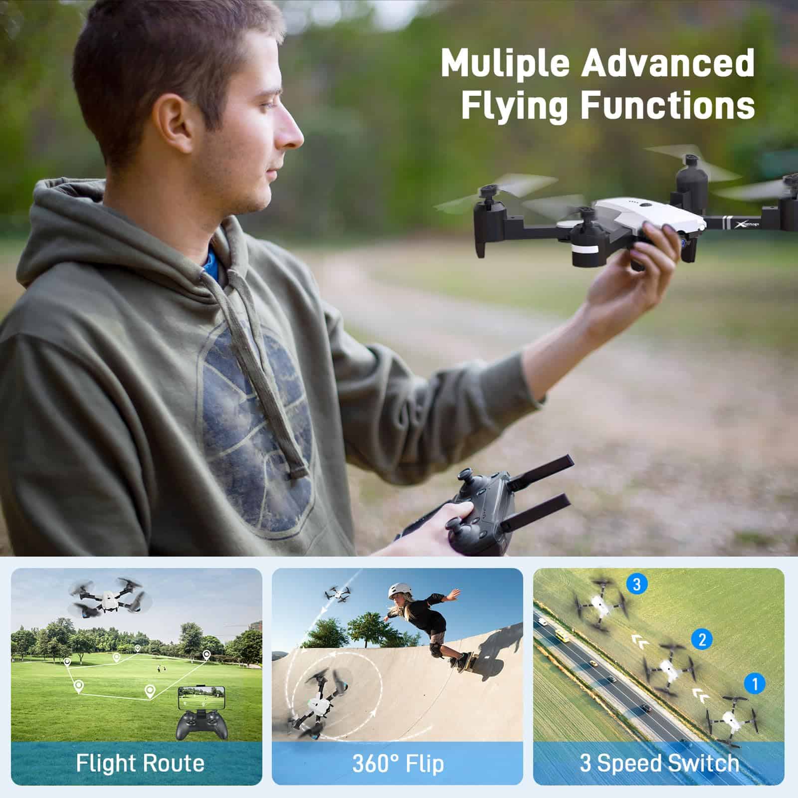 Drones ATTOP con Cámara para Adultos - Drone FPV 1080P con - Imagen 6