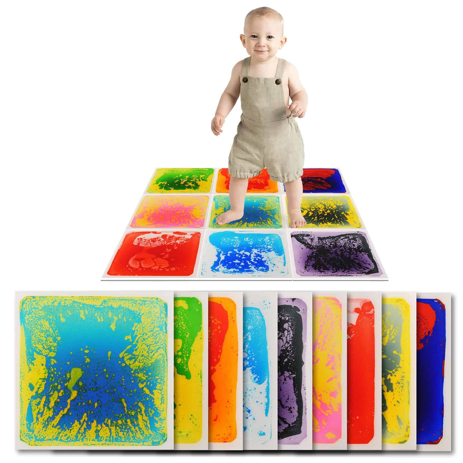 Tapete de Actividad de Fusión Líquida Art3d para Niños,