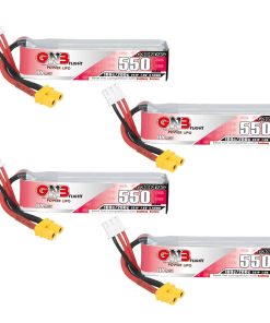 GAONENG 4PCS GNB 2S 550mAh Batería LiPo 7.6V HV 100C de