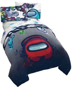 Jay Franco Among Us Space Splatter 5 Piezas Juego de Cama