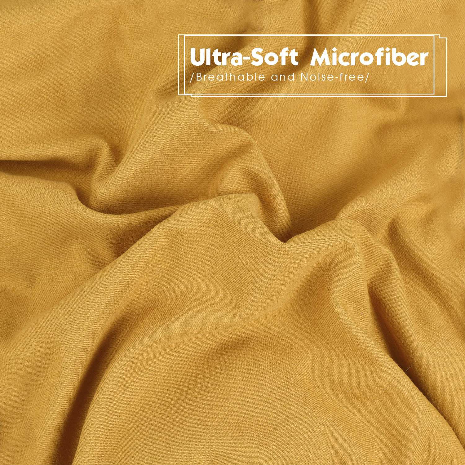 Juego de 3 piezas de edredón reversible amarillo mostaza - Imagen 5