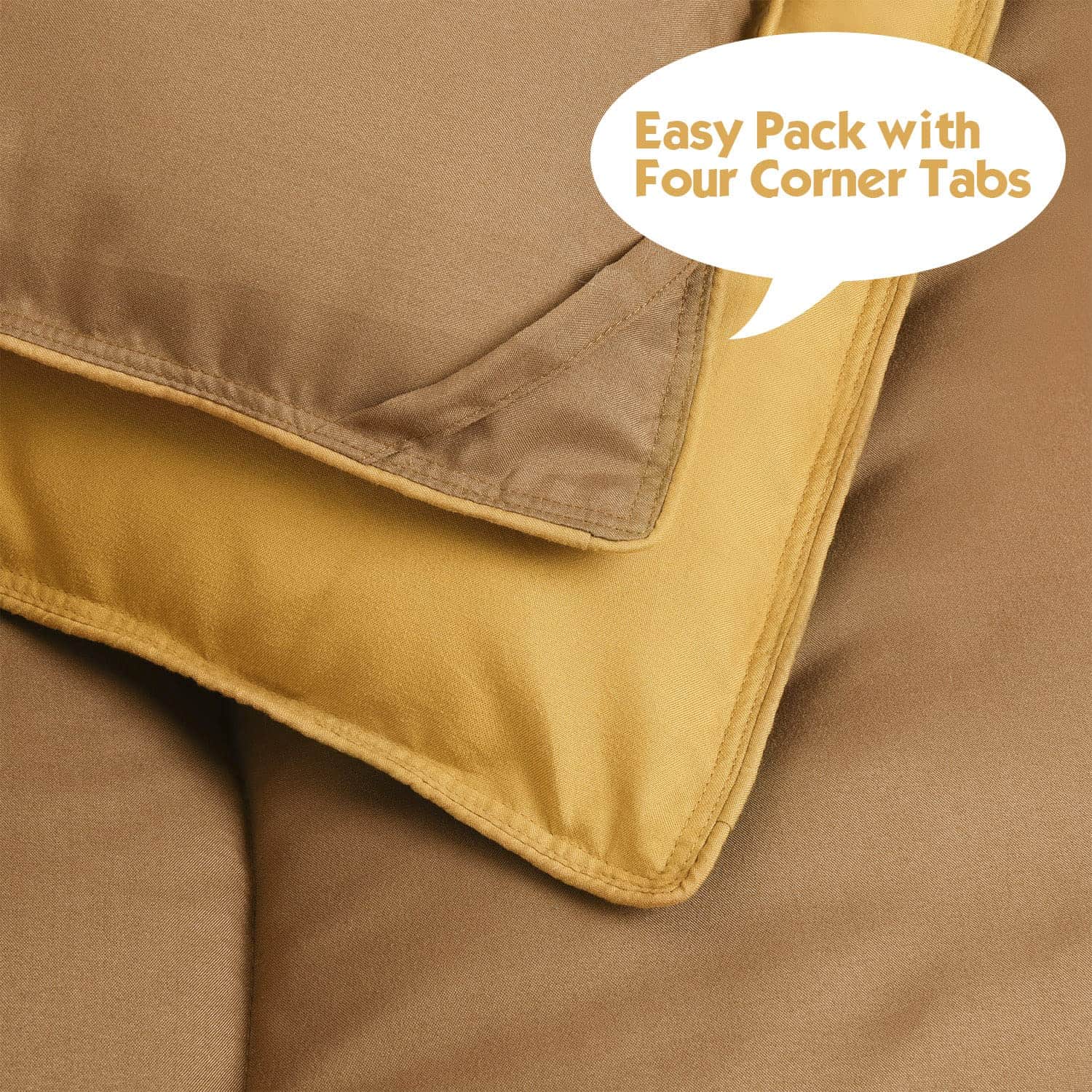 Juego de 3 piezas de edredón reversible amarillo mostaza - Imagen 6