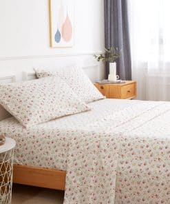 Juego de sábanas California King 4PC Estampado Rojo Patrón