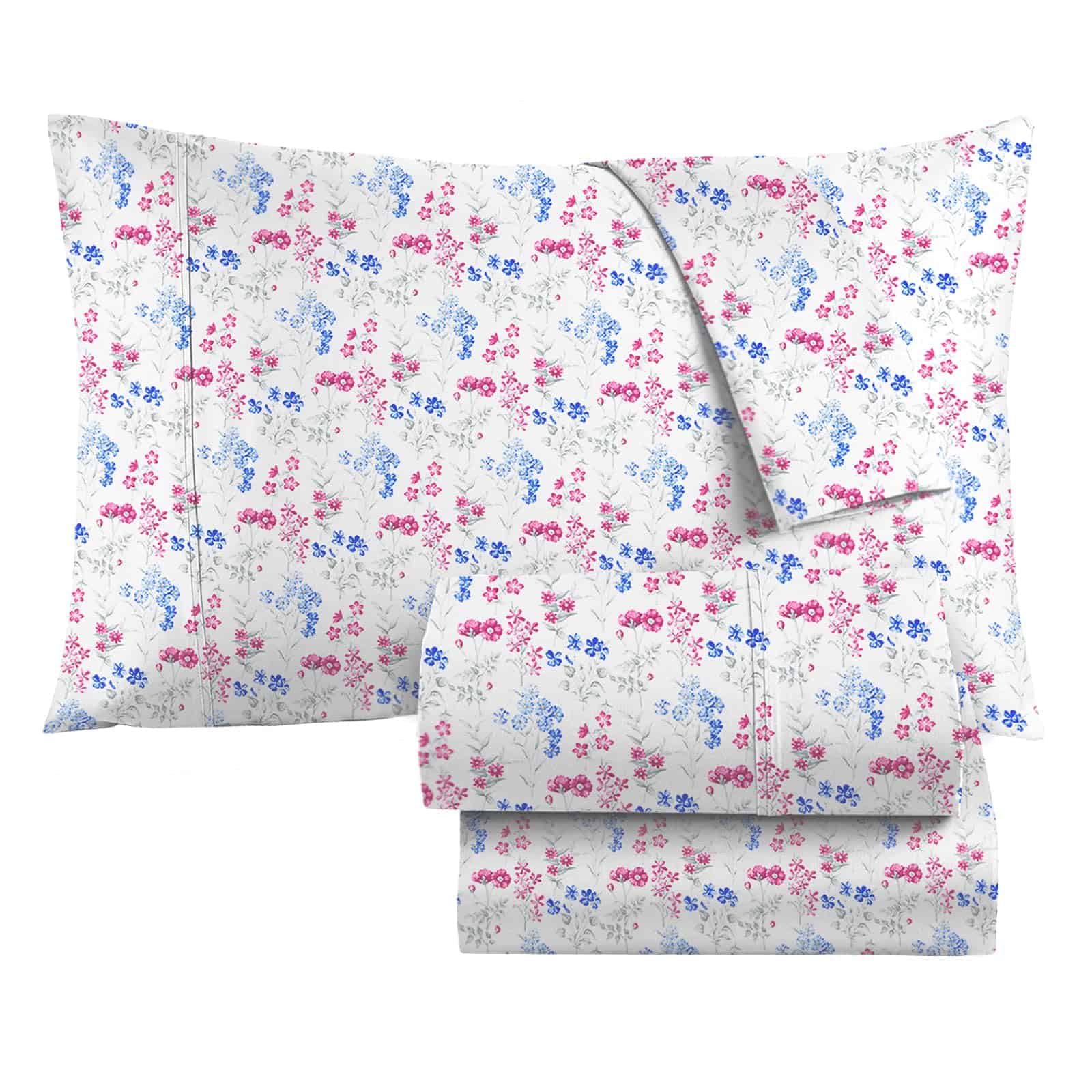 Juego de sábanas king size con estampado floral KACEMOO de