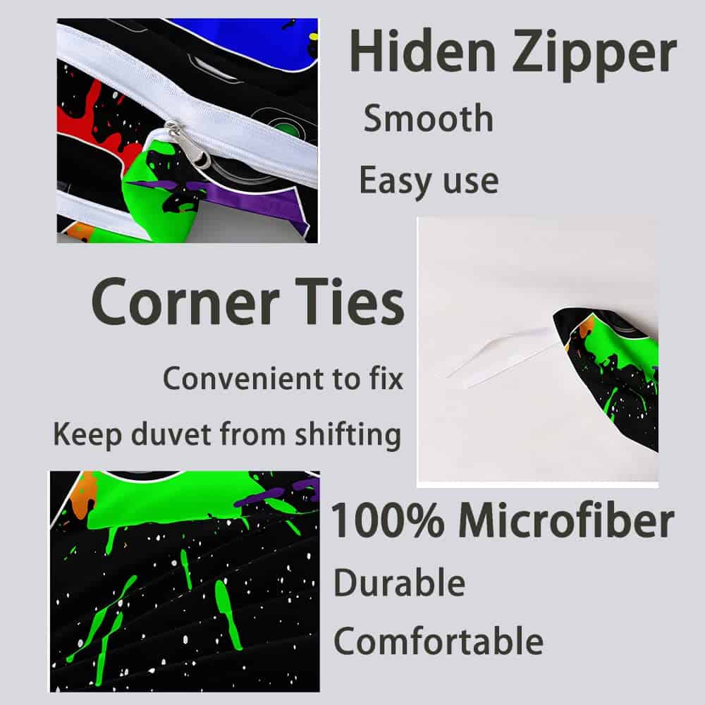 Juego de Ropa de Cama Holiyjog para Gamers Niños Cubierta - Imagen 3