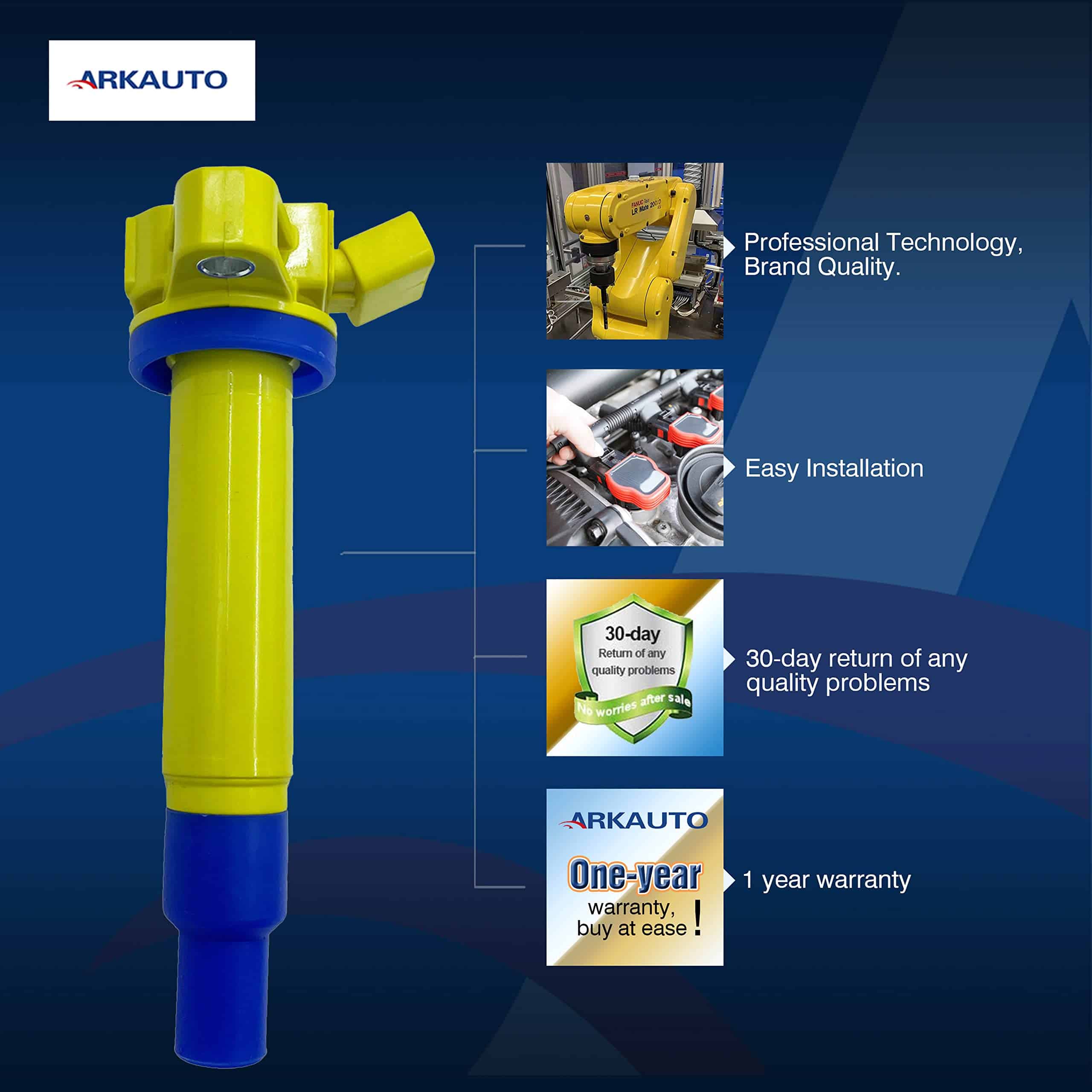 8PCS ARKAUTO BOBINAS DE ENCENDIDO DE ALTO RENDIMIENTO - Imagen 7