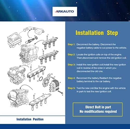 6PCS ARKAUTO ALTO RENDIMIENTO BOBINA DE ENCENDIDO - Imagen 7
