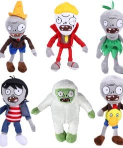 Juego de 6 Peluches de Plantas y Zombies con Zombies de