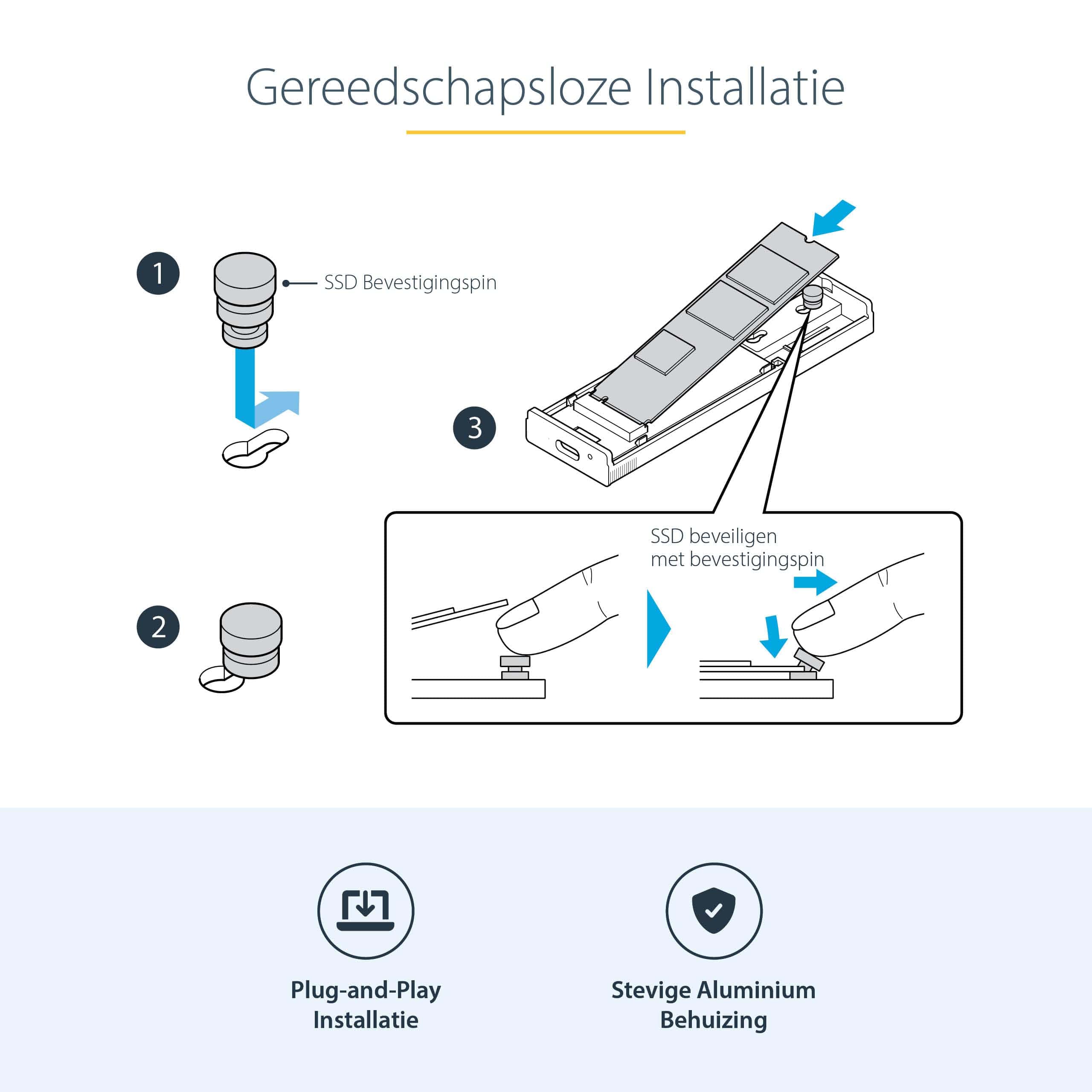 StarTech.com USB-C 10Gbps a M.2 NVMe o M.2 SATA SSD Caja - - Imagen 5