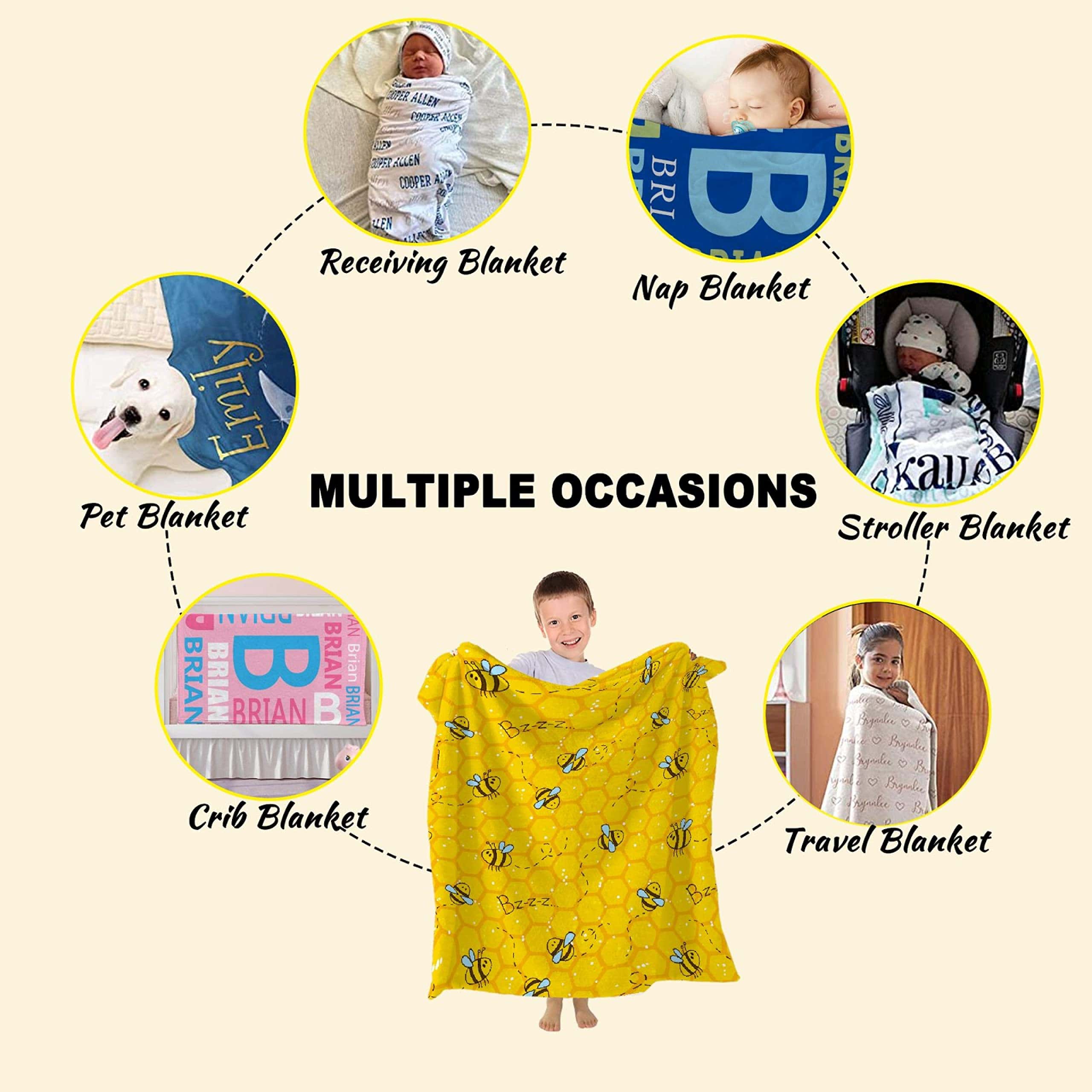 Mantas de Abeja Cute Amarilla Honeycomb para Sofá Cama - Imagen 8