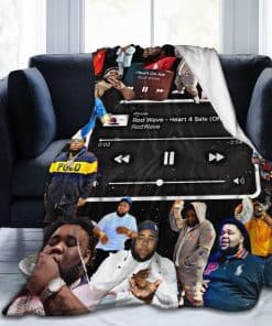 Manta de Rod Wave Suave y Cálida de Franela para Cama,