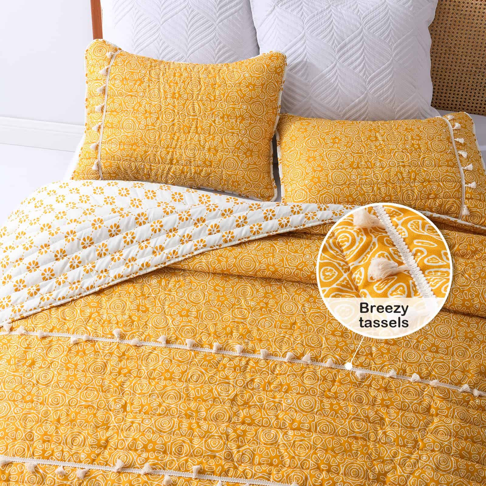 Juego de Edredón King Boho Style Amarillo de HORIMOTE HOME - Imagen 4