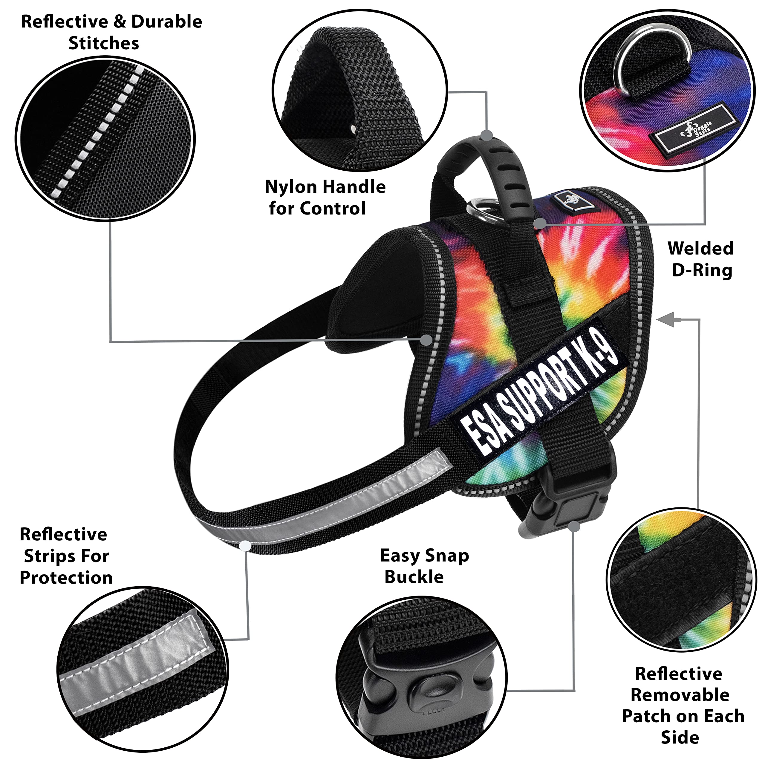 Chaleco para perro de apoyo emocional de nylon sin tirón - Imagen 3